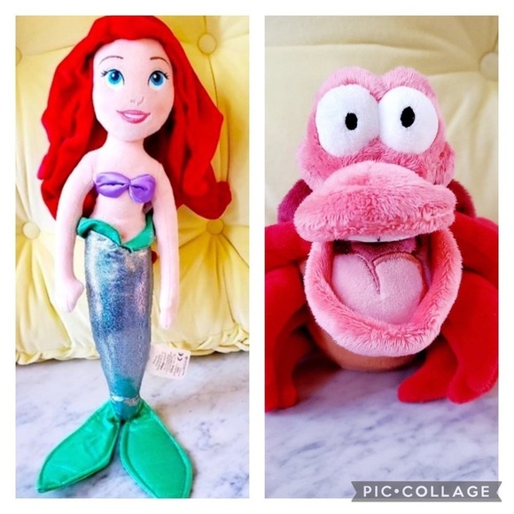 Disney The Little Mermaid Plush Collection Set with‎ Sebastian Crab - Picture 1 of 11